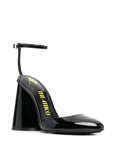 The Attico pointed-toe leather pumps - Black - zdjęcie produktu nr 2