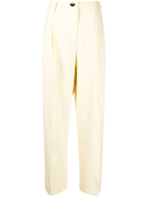 GANNI high-rise tailored trousers - Yellow - zdjęcie produktu nr 1