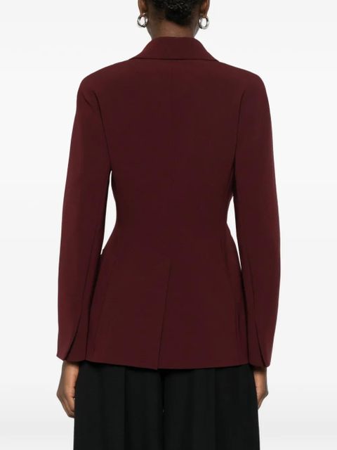 Max Mara twisted-detail peak-lapel fitted jacket - Red
