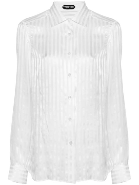TOM FORD striped silk shirt - White - zdjęcie produktu nr 1