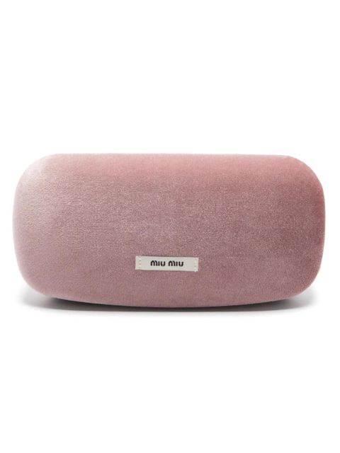 Miu Miu Eyewear logo-plaque sunglasses - Gold