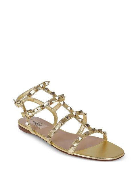 Valentino Garavani Rockstud multi-strap sandals - Gold - zdjęcie produktu nr 2
