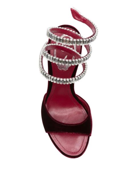 René Caovilla 105mm Cleo Spark sandals - Red