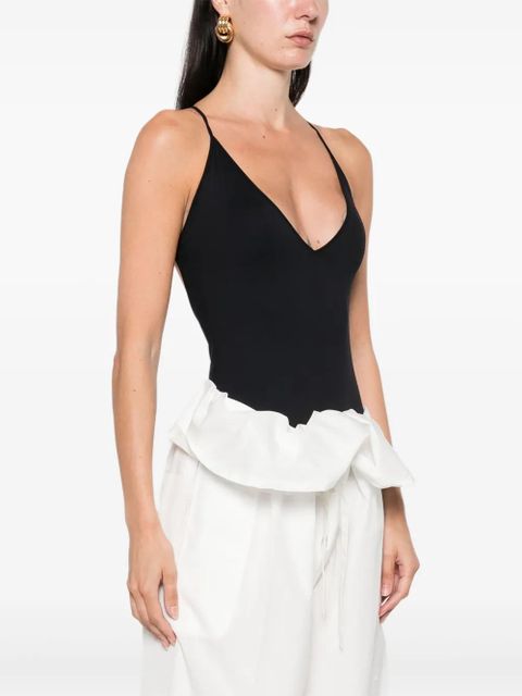 WARDROBE.NYC v-neck bodysuit - Black