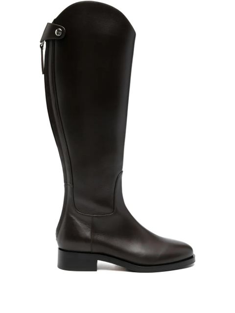Aeyde zip-fastening leather knee-high boots - Brown - zdjęcie produktu nr 1