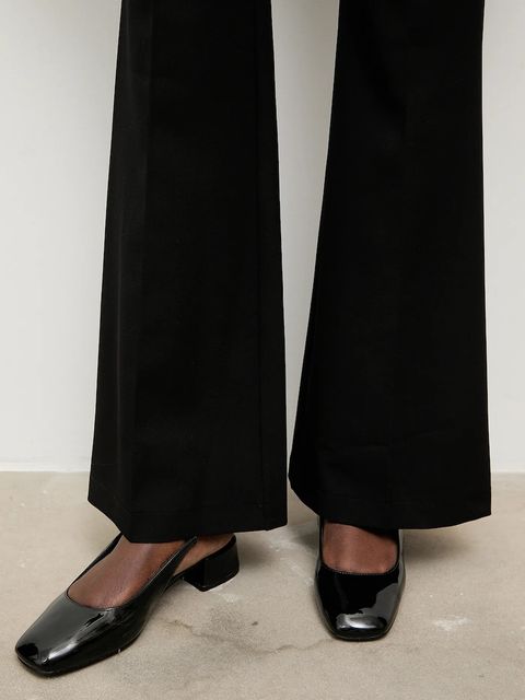 Answear.LAB spodnie damskie kolor czarny dzwony high waist