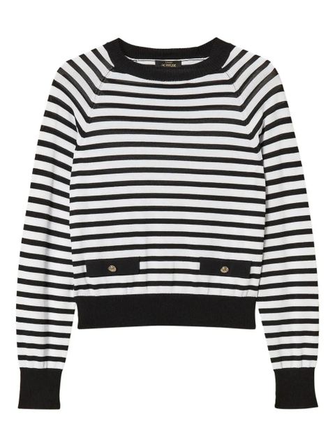 TWINSET striped crew-neck sweater - White - zdjęcie produktu nr 1