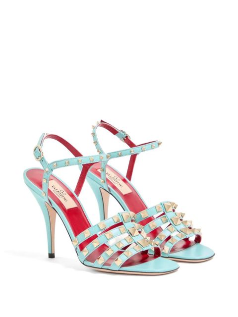 Valentino Garavani Rockstud kidskin sandals 100mm - Blue - zdjęcie produktu nr 2
