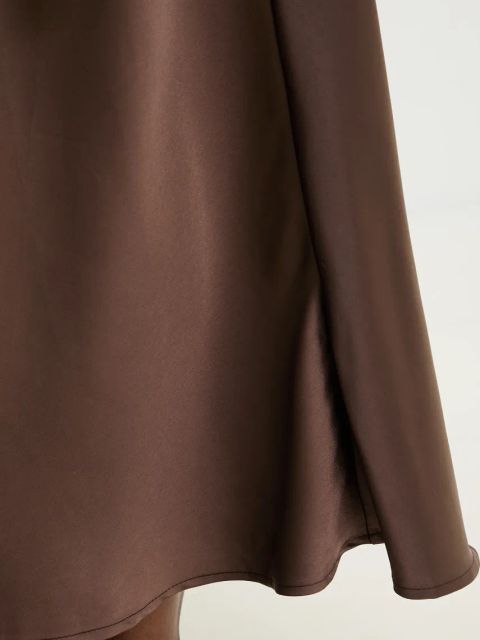 Answear.LAB spódnica kolor brązowy maxi rozkloszowana