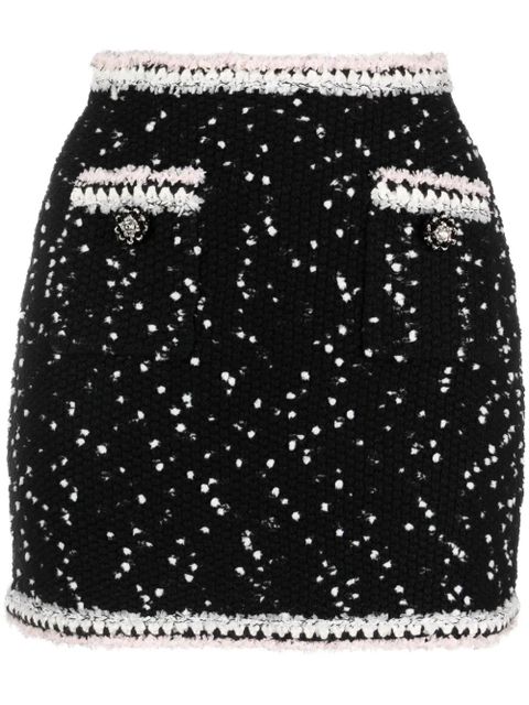 Self-Portrait knit mini skirt - Black - zdjęcie produktu nr 1