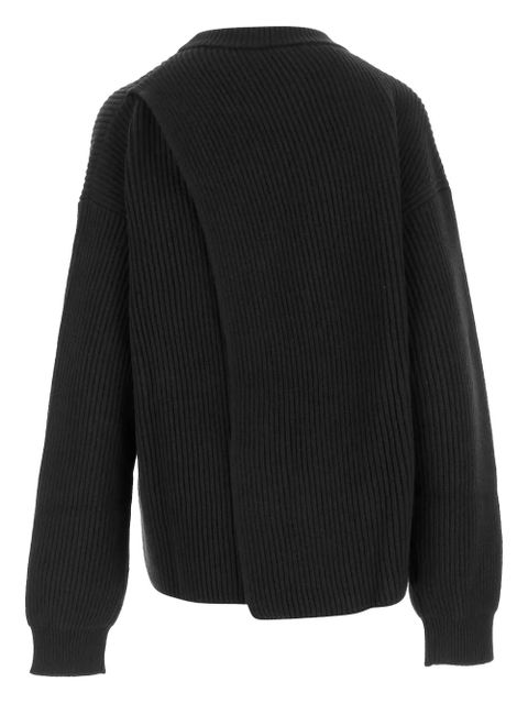 Jil Sander ribbed crewneck sweater - Black - zdjęcie produktu nr 2