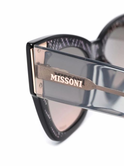 MISSONI EYEWEAR thick cat-eye frame sunglasses - Neutrals - zdjęcie produktu nr 2