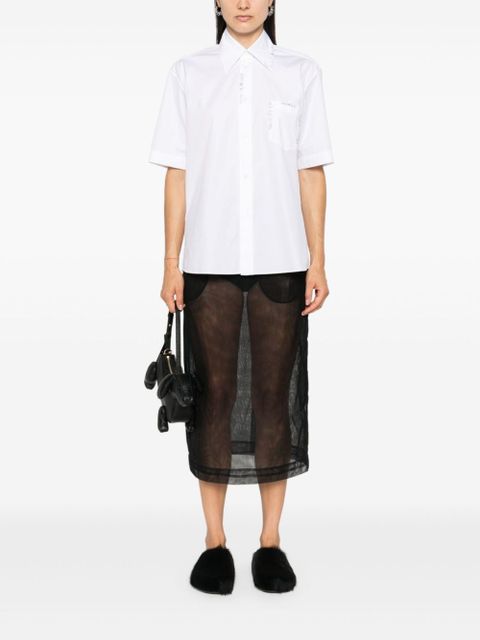 Marni logo-embroidered shirt - White - zdjęcie produktu nr 2