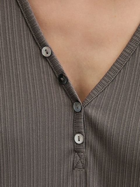 Karl Lagerfeld piżama ESSENTIAL damska kolor brązowy A3W45005