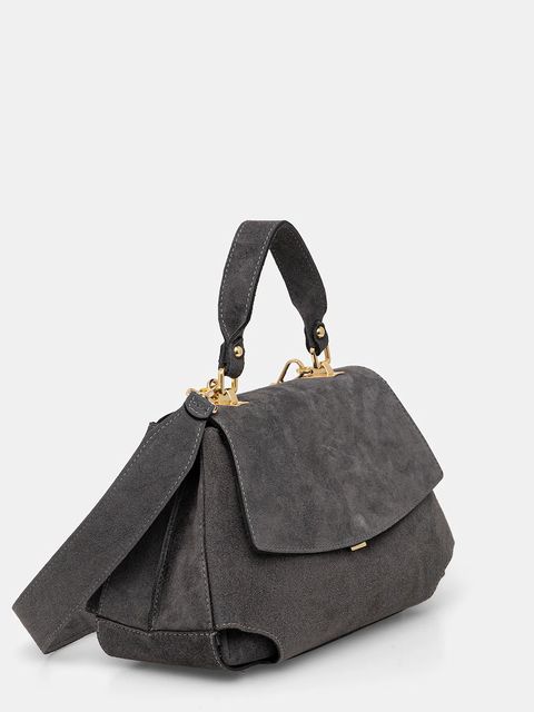 Answear.LAB torebka zamszowa kolor szary - zdjęcie produktu nr 2