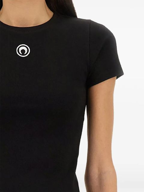 Marine Serre logo-detail T-shirt - Black - zdjęcie produktu nr 2