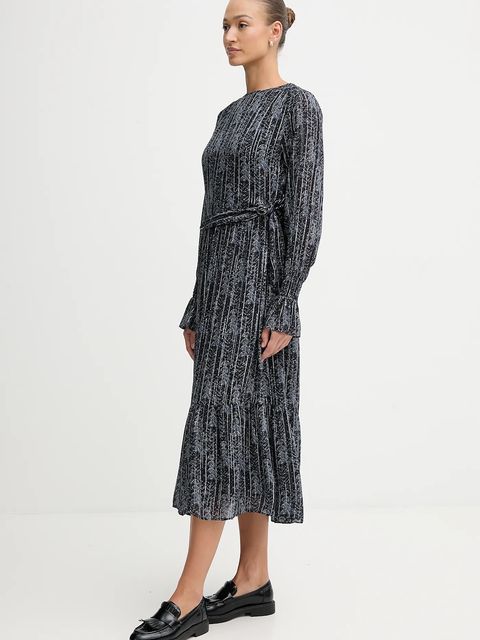 Pepe Jeans sukienka kolor granatowy maxi rozkloszowana PL9537722