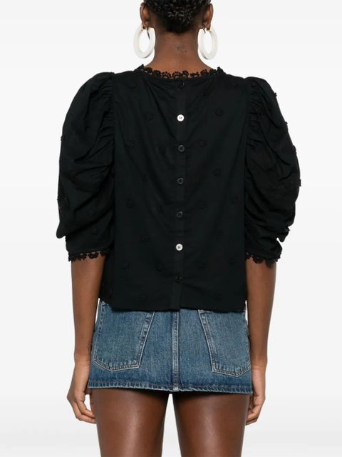 FARM Rio 3D flowers blouse - Black