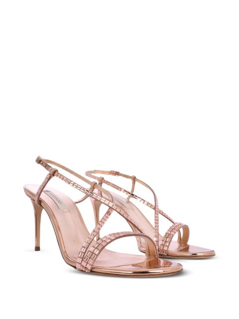 Casadei embellished criss-cross sandals - Pink