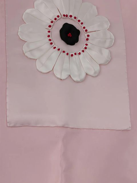Prada floral-patch stole - Pink