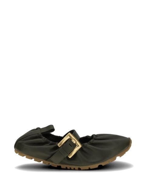 Balmain buckle-fastening ballet flats - Green - zdjęcie produktu nr 1