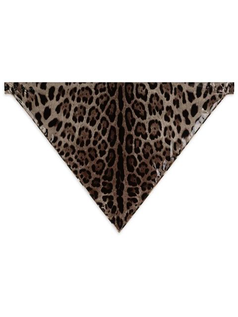 Dolce & Gabbana leopard-print silk headscarf - Brown - zdjęcie produktu nr 1