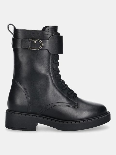 Furla buty skórzane New Legacy Army Boot damskie kolor czarny na płaskim obcasie YK11FNL BX4223 O6000 - zdjęcie produktu nr 2