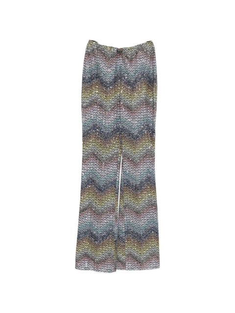 Missoni chevron-pattern trousers - Blue - zdjęcie produktu nr 1