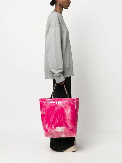 Marni faux-fur coated tote bag - Pink - zdjęcie produktu nr 2
