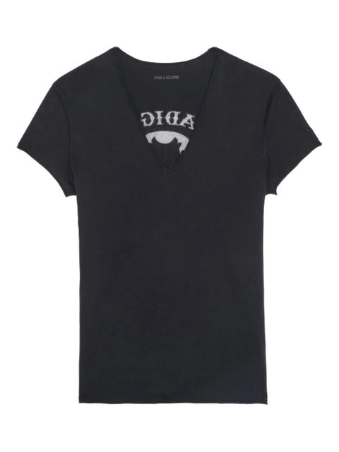 Zadig&Voltaire v-neck logo t-shirt - Black - zdjęcie produktu nr 1