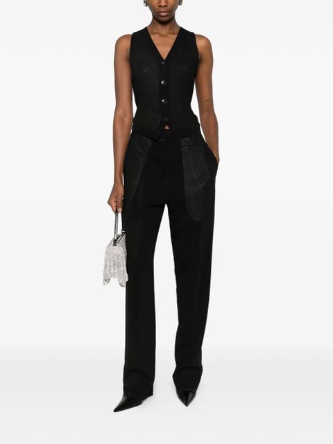 Blumarine patch wool trousers - Black - zdjęcie produktu nr 2