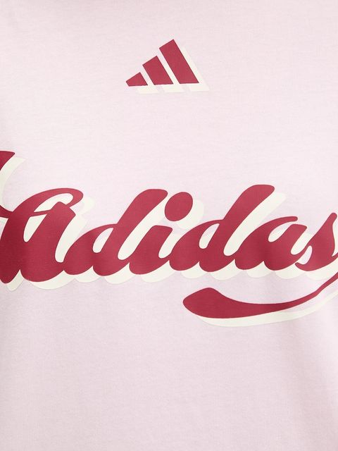 adidas t-shirt bawełniany House of Tiro damski kolor różowy KB7169