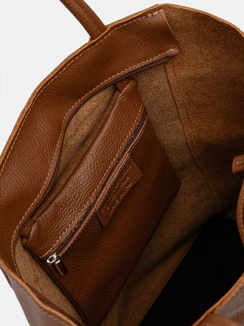 Answear.LAB torebka skórzana kolor brązowy