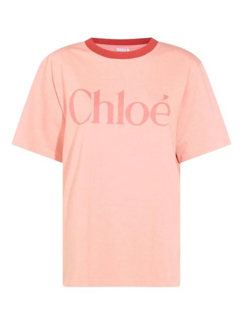 Chloé logo-print T-shirt - Pink - zdjęcie produktu nr 1