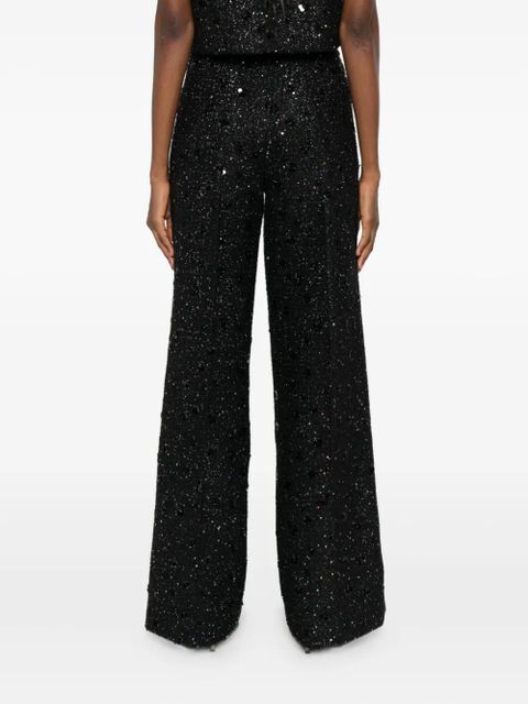 SANDRO sequin-embellished trousers - Black