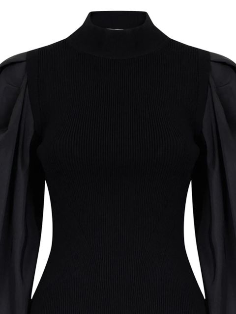 Simkhai Jackie taffeta top - Black