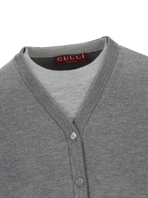 Gucci waistcoat-effect cardigan - Grey - zdjęcie produktu nr 2