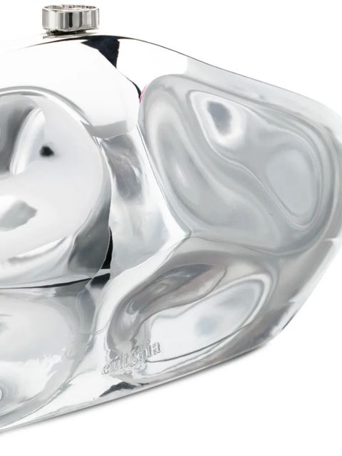 Cult Gaia Caldera sculpted clutch bag - Silver