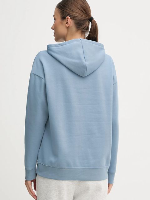 Puma bluza damska kolor niebieski z kapturem z aplikacją 684976 - zdjęcie produktu nr 2