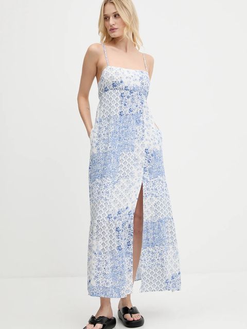 Hollister Co. sukienka kolor niebieski maxi rozkloszowana KI359-1309 - zdjęcie produktu nr 2