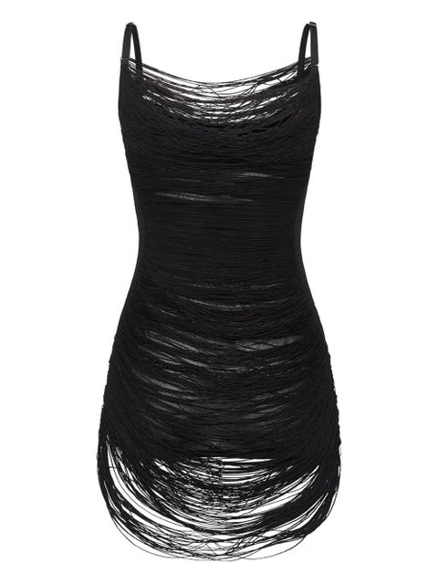 The Attico fringed mini dress - Black - zdjęcie produktu nr 2