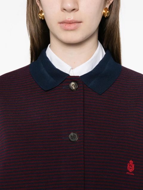 Prada striped embroidered jacket