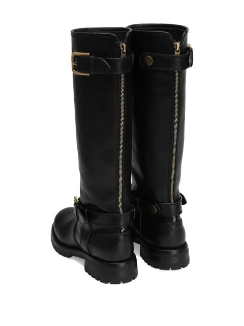 Dolce & Gabbana buckle-detail knee-high boots - Black - zdjęcie produktu nr 2