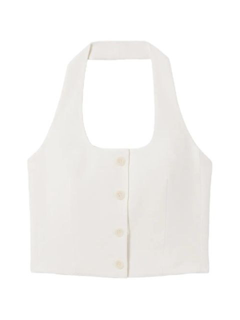 Claudie Pierlot halterneck button-up waistcoat - White - zdjęcie produktu nr 1