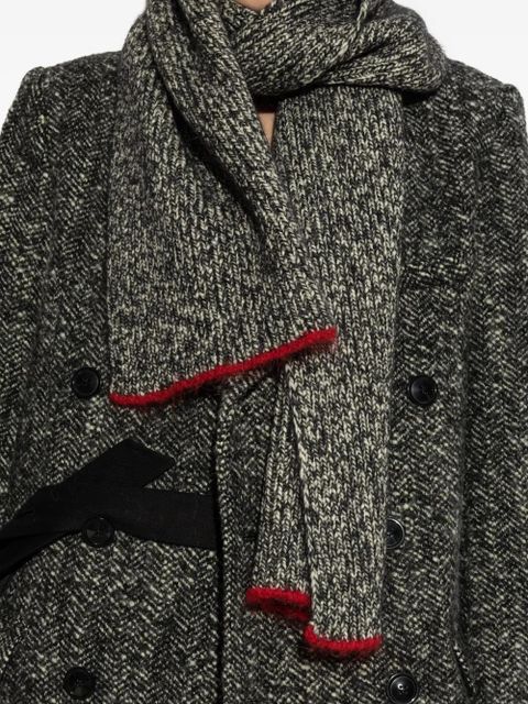 ISABEL MARANT contrast-trim scarf - Grey