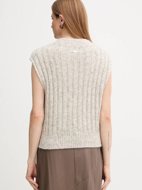 Barbour kamizelka z wełną ANASTASIA damski kolor beżowy ciepły LKN1664 - zdjęcie produktu nr 2