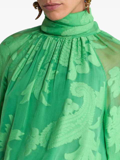 ETRO floral-jacquard maxi dress - Green