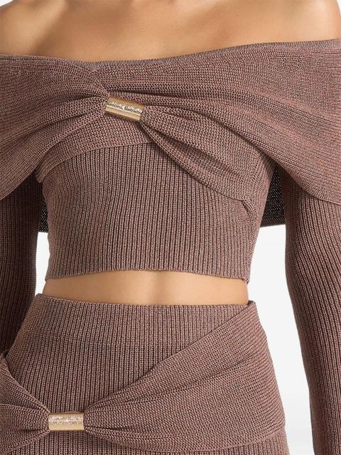 Manière De Voir Shana knit top - Neutrals