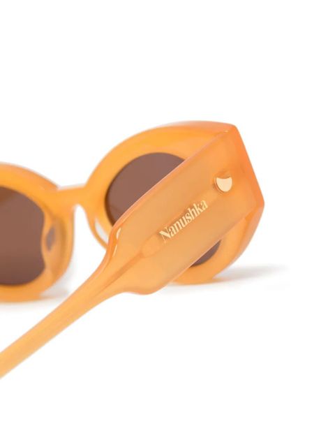 Nanushka Azalea oval-frame sunglasses - Orange