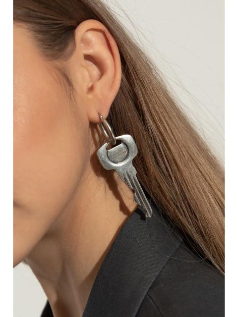 MM6 Maison Margiela Tag and Key earrings - Silver - zdjęcie produktu nr 2